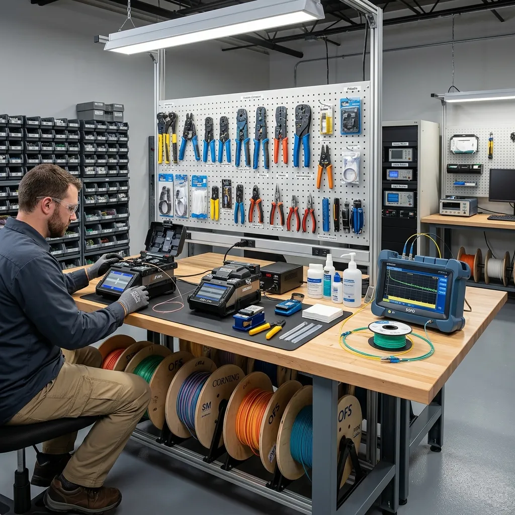 Fibre Cabling Solutions professional workshop and equipment